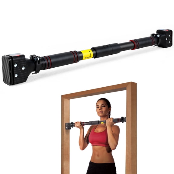 Leikefitness Doorway pull-up bar, adjustable 27.5"-39" width locking mechanism for upper body home workouts