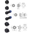 thumbnail image 3 of czcpp-SP21 Connecteur Circulaire Étanche 2 Broches Aviation 30A 12V Alimentation AC DC 21mm Connecteur Extérieur avec Capuchon pour BLUETTI AC200MAX AC300 EP500 RV, 3 of 4