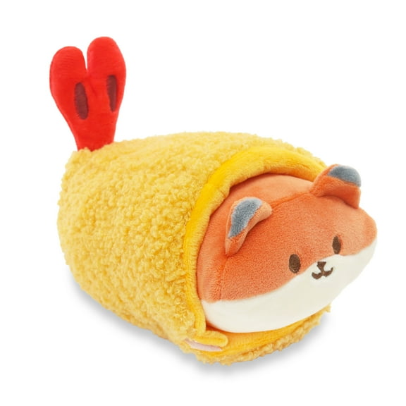 Anirollz Sushi 6" Cute Fox Character Small Plush Blanket Soft Squishy Stuffed Animal Toy : Shrimp Tempura Foxiroll