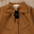 thumbnail image 3 of One opening Toddler Kid Baby Girls Warm Wool Bowknot Coat Winter Overcoat Outwear Jacket (2-3T, Brown), 3 of 5