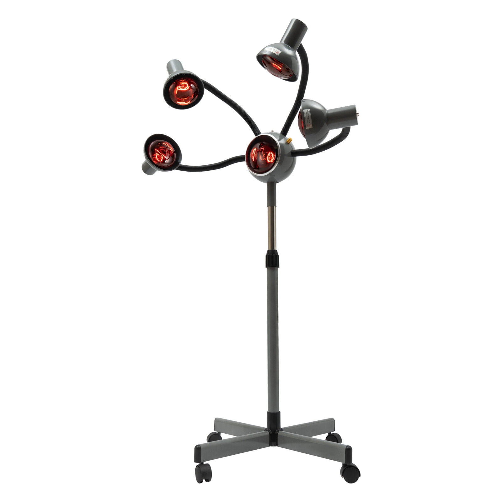 750W 5-Head Infrared Lamp, Height & Angle Adjustable, Professional Standing Hair Dryer for Beauty Salons 110V