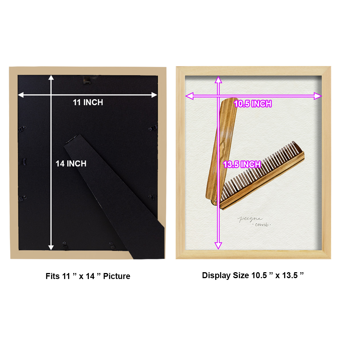 Gilded Toiletries IV - Framed Print w/glass - Natural Wood