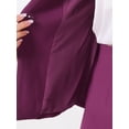 thumbnail image 6 of INSPIRE CHIC Women's 2 Piece Suit Set Collarless 3/4 Sleeve Blazer High Waist Pencil Skirt Work Outfits Plum Purple XS, 6 of 6