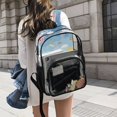thumbnail image 6 of PVC Transparent Backpacks Clear Backpack for Travel and Outings Cute Cartoon Underwater Scene, 6 of 7