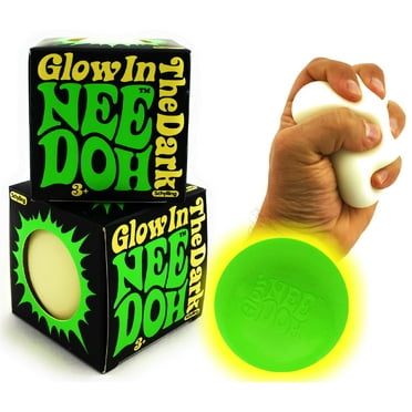 Schylling Glow in The Dark NeeDoh 2 Pack Squishy, Squeezy, Stretchy Stress Balls