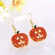 thumbnail image 4 of Pendientes de calabaza de Halloween para mujer, pendientes colgantes de Halloween, joyería de disfraz oso de fresa Electrónica, 4 of 5