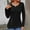 Black, variant on YHAJDS Winter Casual Blouse Top for Women,Women's Long Sleeve Tops Womens Casual Long Sleeve Sweatshirt Solid Color Crew Neck Knit Pullover Top For Winter