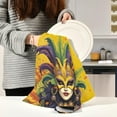 thumbnail image 6 of Coolnut Mardi Gras Carnival Mask Kitchen Dish Towel Set 4Pcs,Dishcloths Sets Fast Drying Kitchen Towels Tea Towels Gift Set for Drying Cleaning Cooking Baking339 Wash cloth, 6 of 7