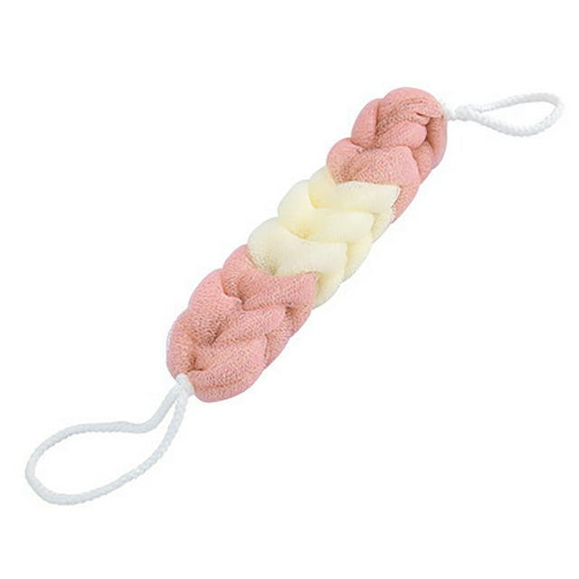 Long Braided Mesh Exfoliating Loofah Back Scrubber Stretchable Body Bath Shower Sponge for Deep Cleansing