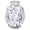 thumbnail image 3 of Navy Floral Seamless Pattern Oversized Hoodies For Woman Pullover With Pocket Comfortable Fation Pullover Hoodie S-5XL, 3 of 4