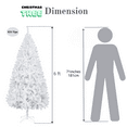 thumbnail image 2 of Zimtown 6ft Artificial Full Christmas Tree 820 Tips Holiday Decoration, White, 2 of 8