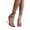 Black, variant on Women's Rhinestone Bow Heels Sandals Double Bowknots Crystal Sandals Clear Slingback High Heels Square Toe Dress Party Shoes