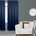 thumbnail image 2 of Your Chair Covers - 42 X 84 Inch Blackout Polyester Curtains with Rod Pocket Navy Blue - 2 Panels, 2 of 3