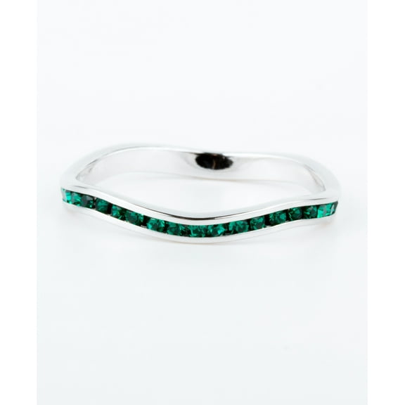 May Swarovski Crystal Birthstone Stackable ring in Sterling Silver