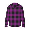 thumbnail image 2 of Picia Purple Black Plaid Women's Men's UPF 50+ Sun Protection Hoodie Shirt Long Sleeve SPF Fishing Outdoor UV Hiking Lightweight Shirts-3X-Large, 2 of 9