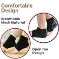 thumbnail image 5 of Moisturizing Gel Socks for Cracked Heels Repair, Open Toe Hydrating Foot Socks for Women, Day & Night Wear, Black, 2 pairs, 5 of 6
