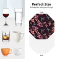 thumbnail image 6 of Fuzoiu Humming Bird And Tropical Print Leather Coasters Set,Drink Coasters Set of 4,for Tabletop Protection, Durable PVC Coasters,Home Décor and Housewarming Gift-Octagon, 6 of 6
