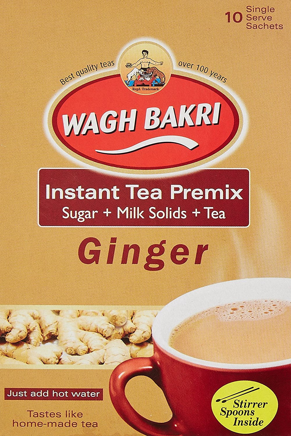 Wagh Bakri Ginger Instant Tea Premix, 140g - Walmart.com