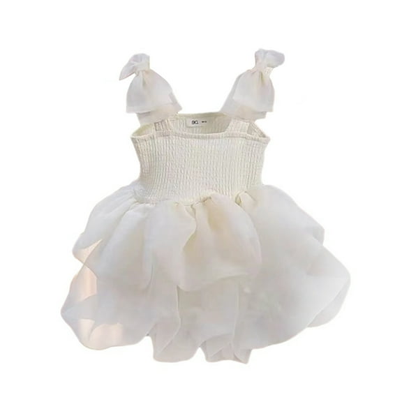 Gyratedream Toddler Kids Girls Summer Tulle Princess Infant Baby Sling Sleeveless Mesh Casual Party Romper Dress for 6 Months-7 Years