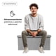 thumbnail image 3 of Baúl Plegable De Almacenamiento Tipo Taburete Con Asiento Acolchonado En Color Gris, 3 of 6