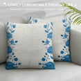thumbnail image 3 of Qinduosi Home Decor, Dotted Blue Floral Pillow Cover for Decorative Aesthetic Pillows, 3 of 5