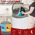 thumbnail image 3 of Pyle Pure Clean 110 Volt 2 in 1 Compact and Portable Washer and Dryer, Gray, 3 of 7