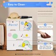 thumbnail image 5 of Dresser Drawer Organizers,Plastic Lockable Storage Cabinet,Dresser with 6 Drawers and Wheel for Clothing/Bedroom/Playing Room 19.69 * 13.78 * 40.16”(Pink Parrot）, 5 of 28