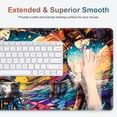 thumbnail image 4 of Large Anime Mouse Pad with Wrist Support 4 in1 Set, XXL Big Game Mousepad + Keyboard Wrist Rest+Mouse Wrist Rest Pad +Coaster Gaming Mat for Home Office Computer Boy Man I Strange Planet Space Scene, 4 of 15