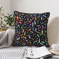 thumbnail image 2 of Velvet Decorative Throw Pillow Covers Set of 2, Soft Square Cushion Cover with Invisible Zipper Geometric Colorful Diamonds Printing, 20"x20", 2 of 7
