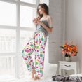 thumbnail image 4 of Uemuo Cute Flamingo Pattern Women's Wide Leg Palazzo Lounge Pants with Pockets Light Weight Loose Comfy Casual Pajama Pants-X-Large, 4 of 9