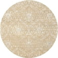 thumbnail image 1 of Ahgly Company Indoor Round Contemporary Deep Peach Orange Abstract Area Rugs, 4' Round, 1 of 6