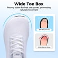 thumbnail image 4 of AOV Womens Wide Toe Box Walking Shoes Arch Support Running Shoe Plantar Fasciitis Tennis Sneakers Orthotic for Pain Relief WhiteGrey Size 7.5, 4 of 8
