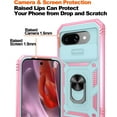 thumbnail image 4 of REQO Phone Case for Google Pixel 9A Case with with Slide Camera Cover | 2 Pack Screen Protector, Build in 360° Rotating Ring Kickstand, Military Grade Shockproof Protective, 4 of 7