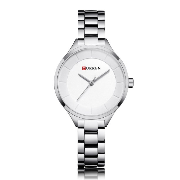 De pulsera CURREN 9015 Reloj de cuarzo para mujer Reloj de vestir de moda para mujer Reloj de pulsera elegante impermeable informal de negocios con correa de acero inoxidable CURREN De pulsera
