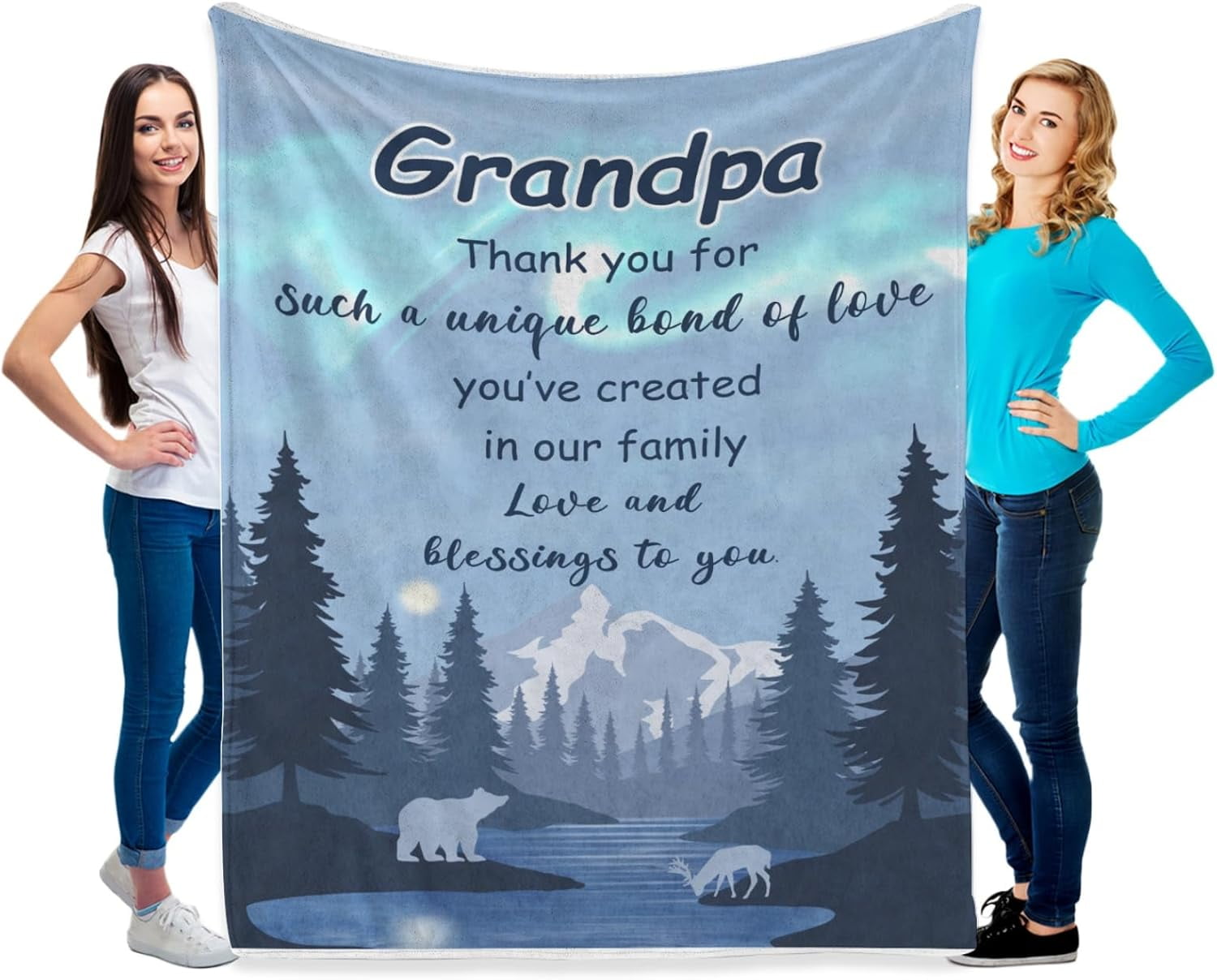 Grandpa Gift Throw Blanket, Gifts for Grandpa, Blanket for Grandpa from Grandkid, Best Grandpa Blanket, Grandpa Gift, Grandpa Gift from Granddaughter Grandson, Papa Blanket, Grandfather Blanket-50*60