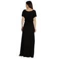 thumbnail image 5 of Inkmeso Wrap Style Jersey Maxi Dress Gathered Waist Summer Casual Classic Long Dress, 5 of 8
