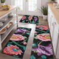 thumbnail image 2 of Pioneer Flower Floral Print Pattern Kitchen Rugs Sets Of 3,Kitchen Runner Rugs Non Skid Washable,Decorative Kitchen Floor Mats for Kitchen,Sink,Laundry,17"x30"+ 17"x47" + 17"x59", 2 of 6