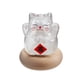 thumbnail image 2 of Tarro de cristal con forma de gato de la suerte, bonito, decorativo, creativo, transparente, mini. Estilo A, 2 of 9
