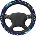 thumbnail image 4 of Bohemia Style Weaving Middle Eastern Traditional Rug Texture Car Accessories Steering Wheel Covers Anti Slip Neoprene for Men Women Universal 15 Inch, 4 of 8