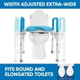 thumbnail image 2 of Asiento de inodoro elevado Platinum Health Original Ultimate acolchado, 2 of 6