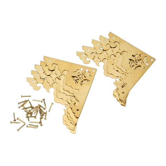 Antique Decorative Box Corner, Brass Material One Sided Wooden Box Corner Decorative Cover For DIY Decoration For Wooden Box