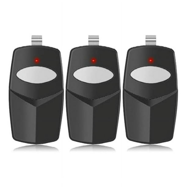 Reemplazo de 3 Piezas para Control Remoto Abridor Puerta Garaje Multicódigo Lineal, 3089,308911,MCS308911,10 Interruptor DIP, Negro, 300 Mhz