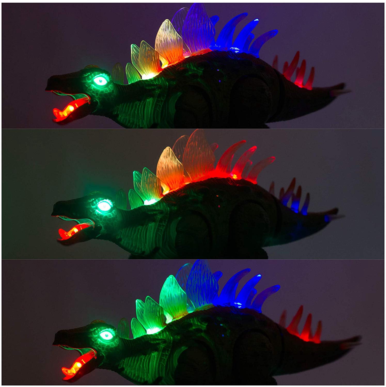 PlayWorld Prehistoric Past Stegosaurus Dinosaur With Lights And Sounds - Orange