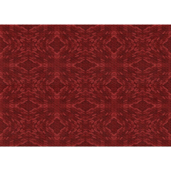 Ahgly Company Indoor Rectangle Patterned Maroon Red Area Rugs, 8' x 10'