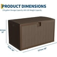 thumbnail image 2 of Wildbreak Outdoor Organization & Storage Deck Box with Lid, 130 Gallon, Brown, 2 of 8