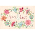 thumbnail image 3 of Gaynor, Janice 24x17 Black Modern Framed Museum Art Print Titled - Peace and Love Wreath, 3 of 5
