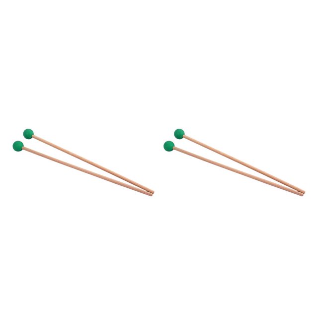 Thinsony 2 Pieces Mallet Drumstick With Color Rubber Head Marimba Sticks Children Learning Musical Supply Piano Practice Instrument Green WA06 2Set