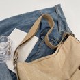 thumbnail image 2 of Bolso Bandolera Pana para Mujer Bolso Mano Casual Bolso Compras (Beige), 2 of 9