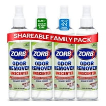 ZORBX Unscented Odor Eliminator Spray for Hospitals & Healthcare – Dog, Cat, Car & Carpet Deodorizer (7.5 FL oz – Pack of 4)