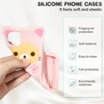 thumbnail image 4 of Funda de silicona suave con dibujos animados en 3D de oso rosa kawaii para iPhone 14, 13, 11, 15 Pro Max, 12 Mini, XS, XR, X, 8, 7 Plus, SE 2020, funda divertida, 4 of 4